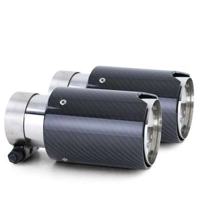 2x Carbon Black Performance Exhaust Muffler Tip 93mm x 181mm for BMW 5er F10 F11 image 4