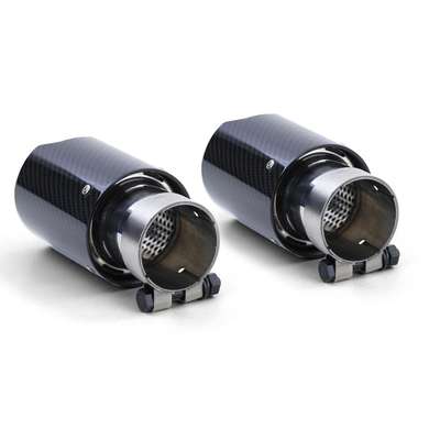 2x Carbon Black Performance Exhaust Muffler Tip 93mm x 181mm for BMW 6er F06 F12 image 5