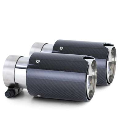 2x Carbon Black Performance Exhaust Muffler Tip 93mm x 181mm for BMW X3 F25 image 4
