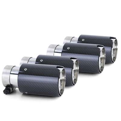4х Carbon Black Performance Exhaust Muffler Tip 93mm x 181mm for BMW 1er E81 E82 image 4