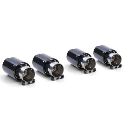 4x Carbon Black Performance Exhaust Muffler Tip 93mm x 181mm for BMW 2er F22 F23 image 5