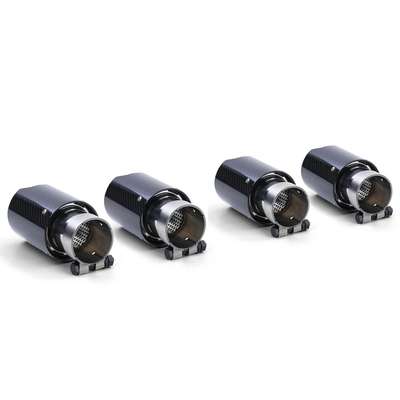 4x Carbon Black Performance Exhaust Muffler Tip 93mm x 181mm for BMW 3er E90 E91 image 5