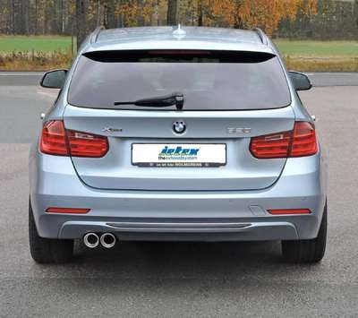 Jetex Performance Cat Back Exhaust Twin Round 80mm Tips for BMW 320i 420i F30 36 image 4