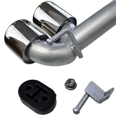 Exhaust tailpipe duplex 4 pipe look conversion fits BMW F30 F31 320 325 328 330 image 5