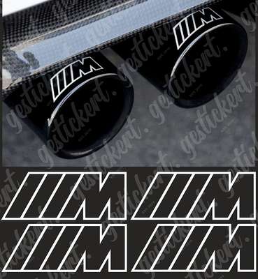 4x exhaust sticker suitable for BMW tuning sticker decal M performance exhaust