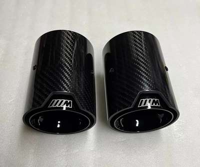 60MM M PERFORMANCE LOGO CARBON EXHAUST TIPS M135i M140i M235i M240i F20 F23 F30 image 3