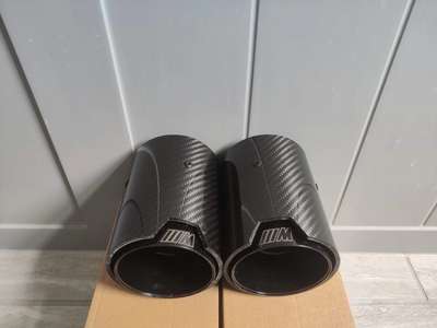 67mm M PERFORMANCE MPE FIT CARBON EXHAUST TIPS M135i M140i M235i M240i M2 M3 M4 image 2