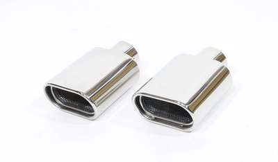 2x 4.6is/ 4.8is style Exhaust Muffler Tips 73 x 120mm OVAL IS Type For BMW X5