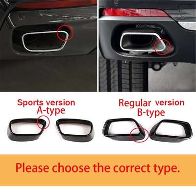Steel Rear Exhaust Muffler Tail Pipe Cover For BMW X5 F15 X6 F16 M Sport 2014-18 image 2