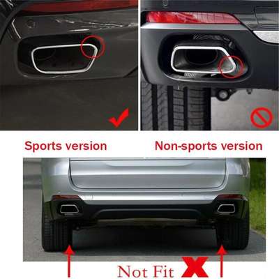 Steel Rear Exhaust Muffler Tail Pipe Cover For BMW X5 F15 X6 F16 M Sport 2014-18 image 4