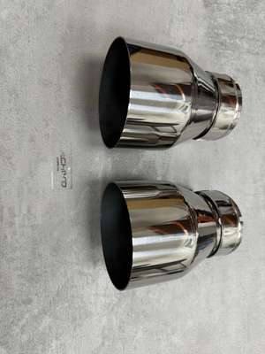 Stainless Steel Chrome Silver Exhaust Tips BMW M135i M140i M235i M240i 340i image 3