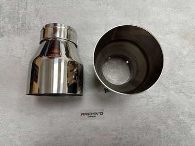 Stainless Steel Chrome Silver Exhaust Tips BMW M135i M140i M235i M240i 340i image 4