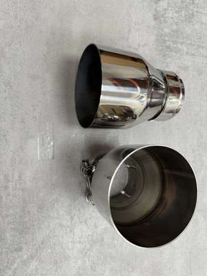Stainless Steel Chrome Silver Exhaust Tips BMW M135i M140i M235i M240i 340i image 5
