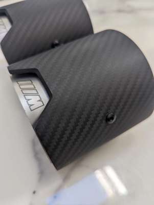Carbon Fibre Exhaust Tips Matt BMW M135i M140i M235i M240i 340I image 3
