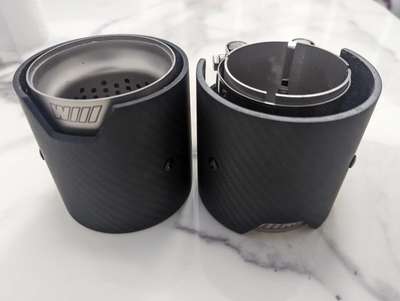 Carbon Fibre Exhaust Tips Matt BMW M135i M140i M235i M240i 340I image 4