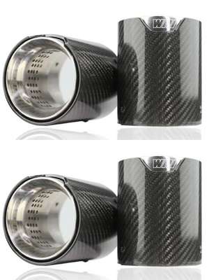 4PCS Carbon Fiber Exhaust Tip Pipe Fit for Bmw M5 F90 M Performance 2018+