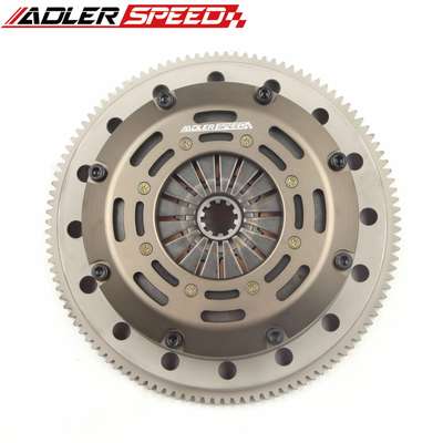 ADLERSPEED Clutch Disc ADLERSPEED-RACING-CLUTCH-TRIPLE-DISC-KIT-FIT-BMW-325-328-525-528-M3-Z3-E34-E36 &ndash; Ceramic Disc style: Rigid floating center hub Disc size: 7.25" (185mm) Disc Spline: 1-1/8" x 10 Clutch Type: Push Style Release mechanis Clutch cover: Aircraft high quality alu Release bearing: Include Alignment tool: Not include Disc quantities: 3 Disc Diameter: Disc size：7.25" (185mm) OE/OEM Part Number: Does Not Apply Type: Clutch Kit Interchange Part Number: 03-011 KF649-01 03-030 K70206-01 K70238-01 195321 Other Part Number: 03-043 195321 04117 K70238-01 DMF050 Reference OE/OEM Number: Does Not Apply Application: For BMW 325 328 525 528 M3 Z3 E34 E36 UPC: Does not apply Country of Origin: China &ndash; Fits BMW 325 328 525 528 M3 Z3 E34 E36 thumbnail 3