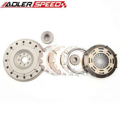 ADLERSPEED Clutch Disc ADLERSPEED-RACING-CLUTCH-TRIPLE-DISC-KIT-FOR-BMW-325-328-525-528-M3-Z3-E34-E36 &ndash; Ceramic Disc style: Rigid floating center hub Disc size: 7.25" (185mm) Disc Spline: 1-1/8" x 10 Clutch Type: Push Style Release mechanis Clutch cover: Aircraft high quality alu Release bearing: Include Alignment tool: Not include Disc quantities: 3 Disc Diameter: Disc size：7.25" (185mm) OE/OEM Part Number: Does Not Apply Type: Clutch Kit Interchange Part Number: 03-011 KF649-01 03-030 K70206-01 K70238-01 195321 Other Part Number: 03-043 195321 04117 K70238-01 DMF050 Reference OE/OEM Number: Does Not Apply Application: FOR BMW 325 328 525 528 M3 Z3 E34 E36 UPC: Does not apply Country of Origin: China &ndash; Fits BMW 325 328 525 528 M3 Z3 E34 E36 thumbnail 4