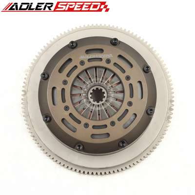 ADLERSPEED Clutch Disc ADLERSPEED-RACING-CLUTCH-TRIPLE-DISC-STANDARD-WT-FOR-2001-06-BMW-M3-E46-6-SPEED &ndash; Ceramic Disc style: Rigid floating center hub Disc size: 7.25" (185mm) Disc Spline: 1-3/8" x 10 Clutch Type: Push Style Release mechanis Clutch cover: Aircraft high quality alu Release bearing: Include Alignment tool: Not include Disc quantities: 3 Disc Diameter: Disc size：7.25" (185mm) OE/OEM Part Number: Does Not Apply Type: Clutch Kit Application: For 2001-2006 BMW M3 E46 6-SPEED Flywheel Design: One piece Standard light weight Billet Chromoly Flywheel Weight: Standard Light weight Number of Teeth: . UPC: Does not apply Country of Origin: China &ndash; Fits 2001-06 BMW M3 E46 6-SPEED thumbnail 3