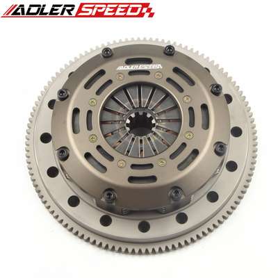 ADLERSPEED Clutch Kit ADLERSPEED-Racing-Triple-Plates-Clutch-Kit-Fit-2001-2006-BMW-M3-S54-6-Speed &ndash; Ceramic Disc style: Rigid floating center hub Disc size: 7.25" (185mm) Disc Spline: 1-3/8" x 10 Clutch Type: Push Style Release mechanis Clutch cover: Aircraft high quality alu Release bearing: Include Alignment tool: Not include Disc quantities: 3 Disc Diameter: Disc size：7.25" (185mm) OE/OEM Part Number: Does Not Apply Type: Clutch Kit Application: For 2001-2006 BMW M3 S54 6speed UPC: Does not apply Country of Origin: China &ndash; Fits 2001-2006 BMW M3 S54 6 Speed thumbnail 3