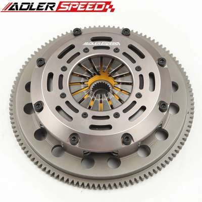 ADLERSPEED Clutch Disc ADLERSPEED-SPRUNG-CLUTCH-TWIN-DISC-for-2004-05-BMW-325-330-530-X3-Z4-M54-6-SPEED &ndash; Ceramic Disc style: Sprung floating center hub Disc size: 7.25" (185mm) Disc Spline: 185 x 22T Clutch Type: Push Style Release mechanis Clutch cover: Aircraft high quality alu Release bearing: Include Alignment tool: Not include Flywheel weight: Medium light weight Disc quantities: 2 Disc Diameter: Disc size：7.25" (185mm) Type: Clutch Kit Number of Teeth: 22 OE/OEM Part Number: Does not apply Flywheel: one piece Medium light weight Billet Chromoly Flywheel material: 4140 forged flywheel Reference OE/OEM Number: Does not apply UPC: Does not apply Country of Origin: China &ndash; Fits 2004-05 BMW 325 330 530 X3 Z4 M54 6 SPEED thumbnail 3