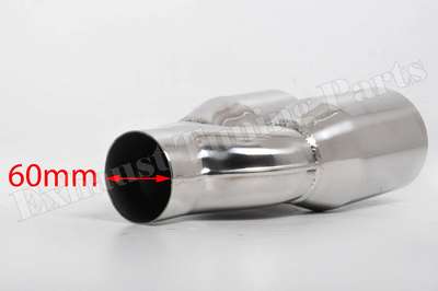 Exhaust quad tips dual tips set tailpipe trims round 2x80mm 3.15” BMW M Style image 3