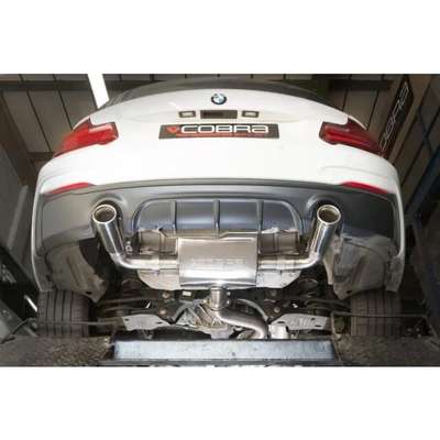 COBRA SPORT BMW M240I F22 LCI Cat Back Performance Exhaust Non Resonated Black image 2