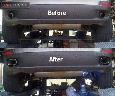 Exhaust Muffler Tips pair V8 40d look for BMW X5 E70 06-13 image 4
