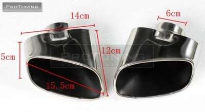 Exhaust Muffler Tips pair V8 40d look for BMW X5 E70 06-13 image 3
