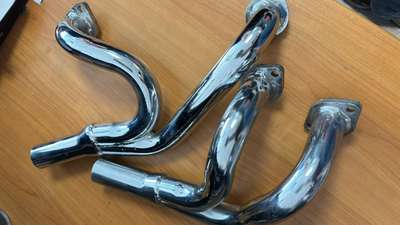 BMW E21 STEEL EXHAUST HEADERS PERFORMANCE MANIFOLD (2 PIECE) NOS image 3