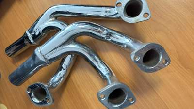 BMW E21 STEEL EXHAUST HEADERS PERFORMANCE MANIFOLD (2 PIECE) NOS image 4