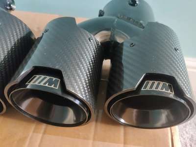 BMW M PERFORMANCE CARBON FIBRE BLACK EXHAUST TIPS G22 23 26 42 M240i M340i M440i image 4