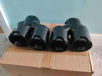 BMW M PERFORMANCE CARBON FIBRE BLACK EXHAUST TIPS G22 23 26 42 M240i M340i M440i image 5