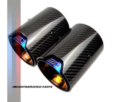 BMW M PERFORMANCE CARBON FIBRE EXHAUST TIPS M2 M3 M4 M5 M6 READ DESCRIPTION. image 3
