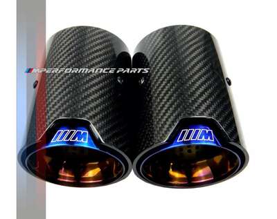 BMW M PERFORMANCE CARBON FIBRE EXHAUST TIPS M2 M3 M4 M5 M6 READ DESCRIPTION. image 5