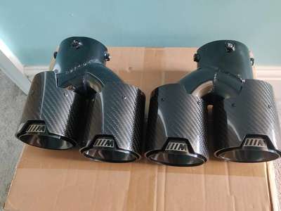 BMW M PERFORMANCE CARBON FIBRE QUAD EXHAUST TIPS G20 G21 G28 G22 G23 G26 G42
