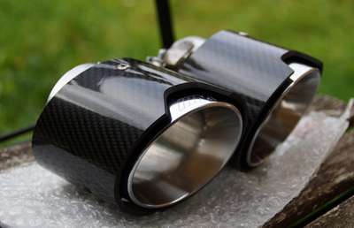 BMW - M-PERFORMANCE - CARBON & STAINLESS EXHAUST TRIMS - 5 SERIES - G30 G31 G32 image 4