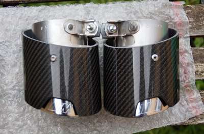 BMW - M-PERFORMANCE - CARBON & STAINLESS EXHAUST TRIMS - 5 SERIES - G30 G31 G32