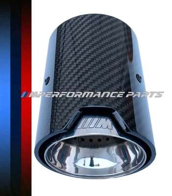 BMW M PERFORMANCE CARBON TIP 60MM 120MM 93MM SILVER