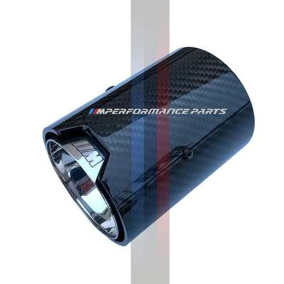 BMW M PERFORMANCE EXHAUST ONLY CARBON TIP M2/M3/M4 66MM 120MM 93MM SILVER image 2