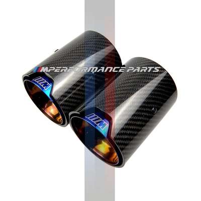 BMW M PERFORMANCE EXHAUST ONLY CARBON TIP M2/M3/M4 67/120/93 Read Description image 2