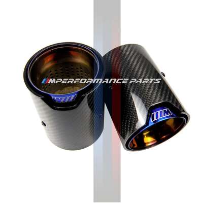 BMW M PERFORMANCE EXHAUST ONLY CARBON TIP M2/M3/M4 67/120/93 Read Description image 3