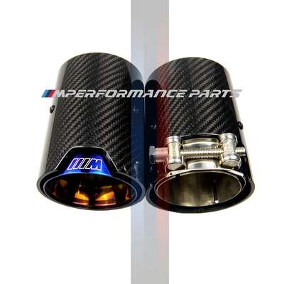 BMW M PERFORMANCE EXHAUST ONLY CARBON TIP M2/M3/M4 67/120/93 Read Description image 4