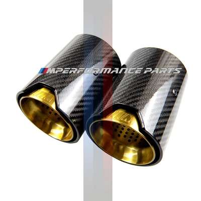 BMW M PERFORMANCE EXHAUST ONLY CARBON TIP M2/M3/M4 67MM 120MM 93MM GOLD