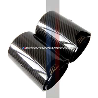 BMW M PERFORMANCE EXHAUSTS ONLY CARBON TIP M2/M3/M4 67MM 120MM 93MM BLACK image 4