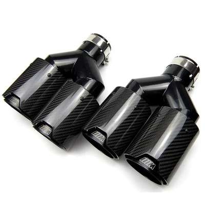 BMW M Performance Carbon Fiber Exhaust TWIN End Tips Dual Pipe 63mm In 101MM Out image 5
