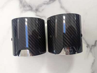BMW M135i M140i M240i 340i 440i Carbon Fibre Silver Exhaust Tips B58 N55 image 2