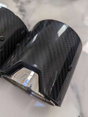 BMW M135i M140i M240i 340i 440i Carbon Fibre Silver Exhaust Tips B58 N55 image 4