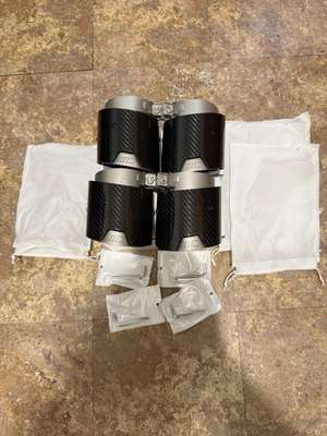 BMW M2 M3 M4, G87/G80/G82 M Performance Carbon Fiber Exhaust Tips (Set Of 4)