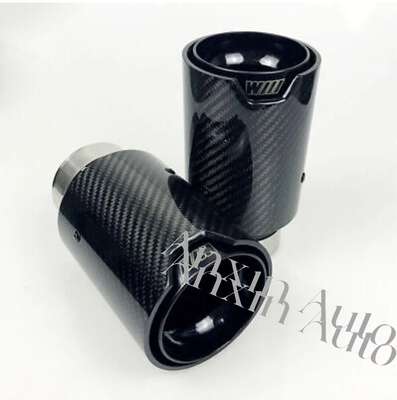 Bmw M Performance Exhaust Tip Real Carbon Fiber M Sport black on black muffler image 3